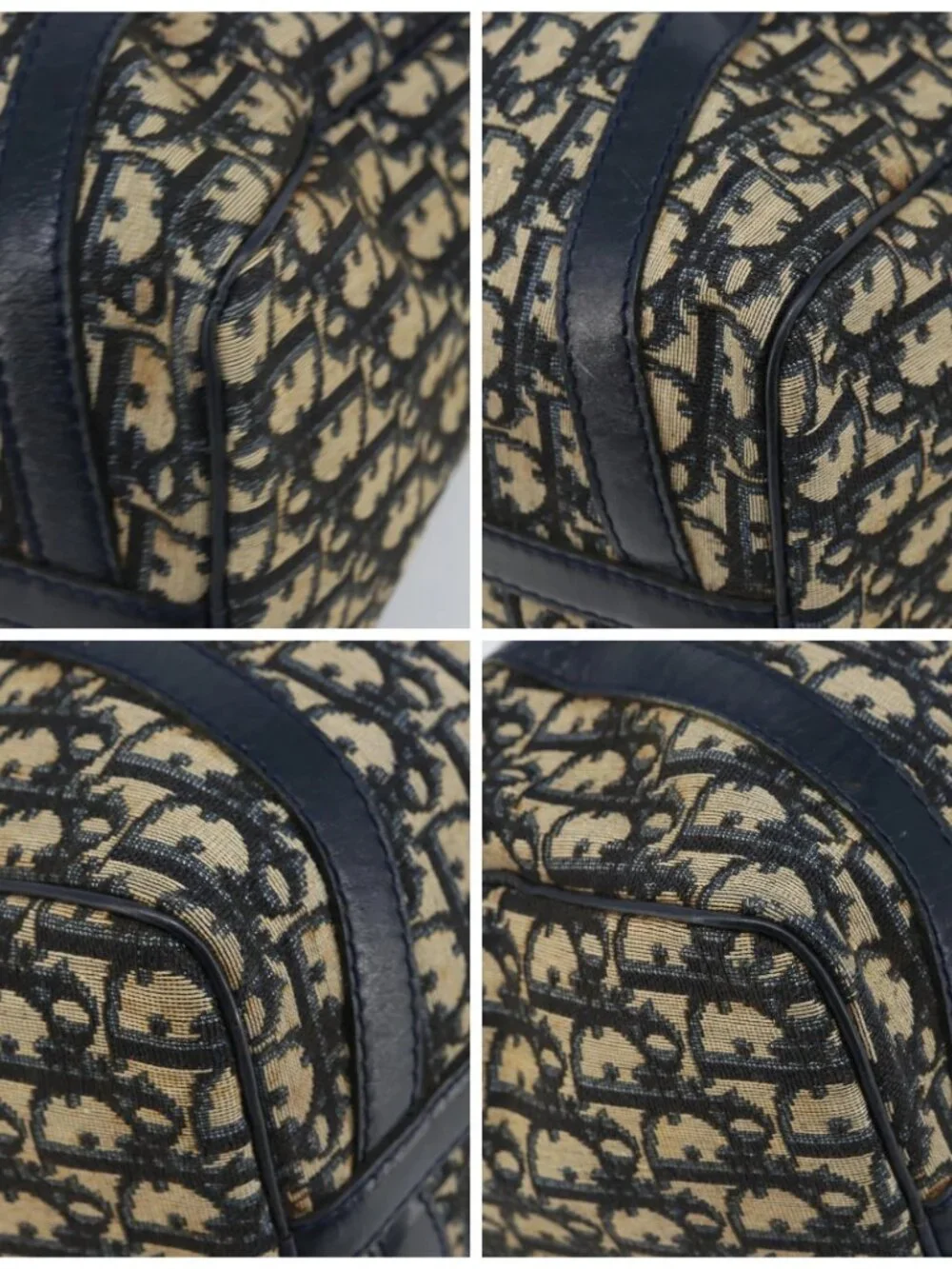 Christian Dior Trotter Canvas Boston Bag Navy Silver Auth ARZ339 - Picture 16 of 16